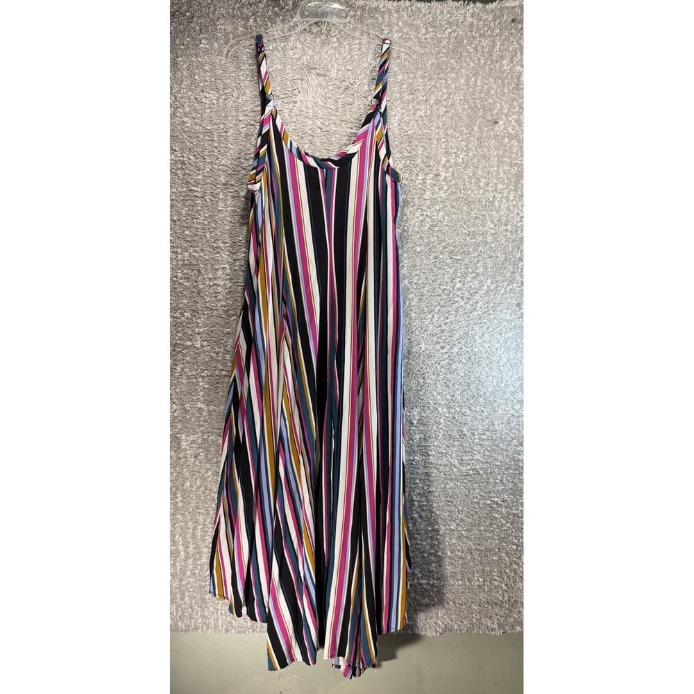 Torrid Challis Striped Hi Lo Maxi Dress 00, M, L ,10 Bohemian Preppy Vacation
